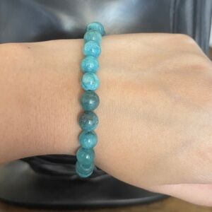 Amazonite crystal beaded bracelet